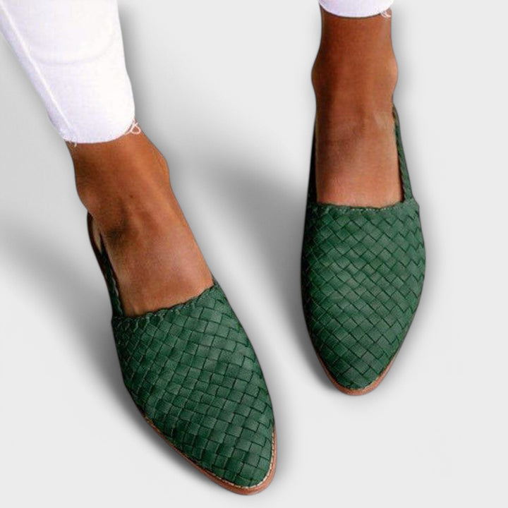 Aurora | Mocassino slingback in pelle intrecciata