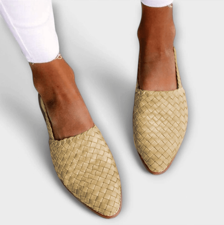 Aurora | Mocassino slingback in pelle intrecciata