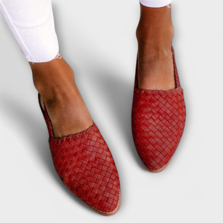 Aurora | Mocassino slingback in pelle intrecciata