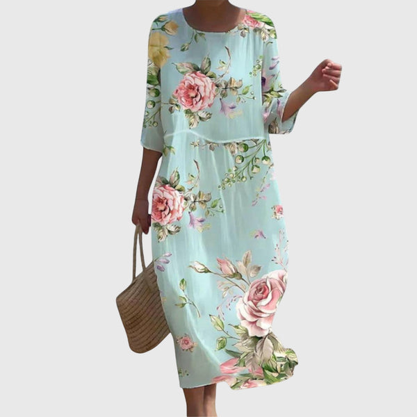 Hayley™ | Abito Maxi Floreale Elegante