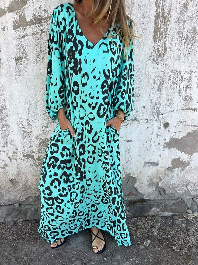 Jessa - Abito Maxi Leopardato