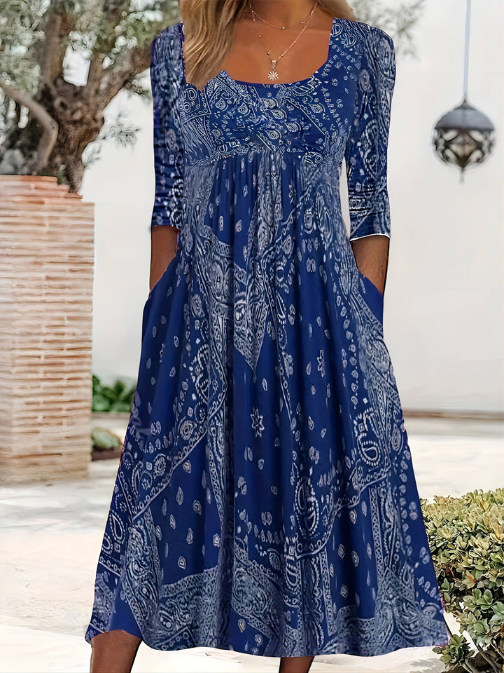 ELOWEN | ABITO MIDI A MANICHE LUNGHE CASUAL