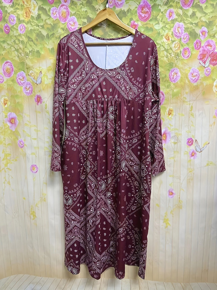 ELOWEN | ABITO MIDI A MANICHE LUNGHE CASUAL