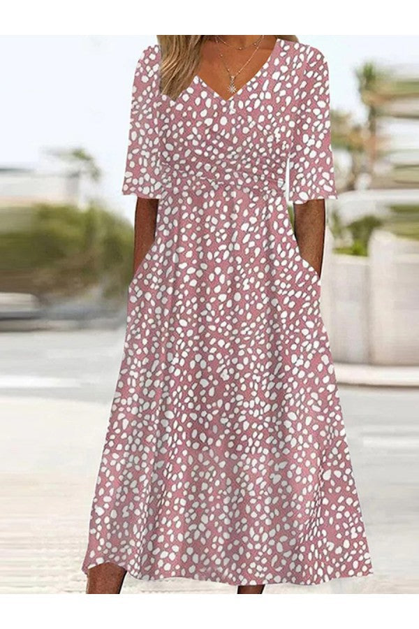 COLETTE ABITO MIDI A POIS ELEGANTE E COPRIPANCIA