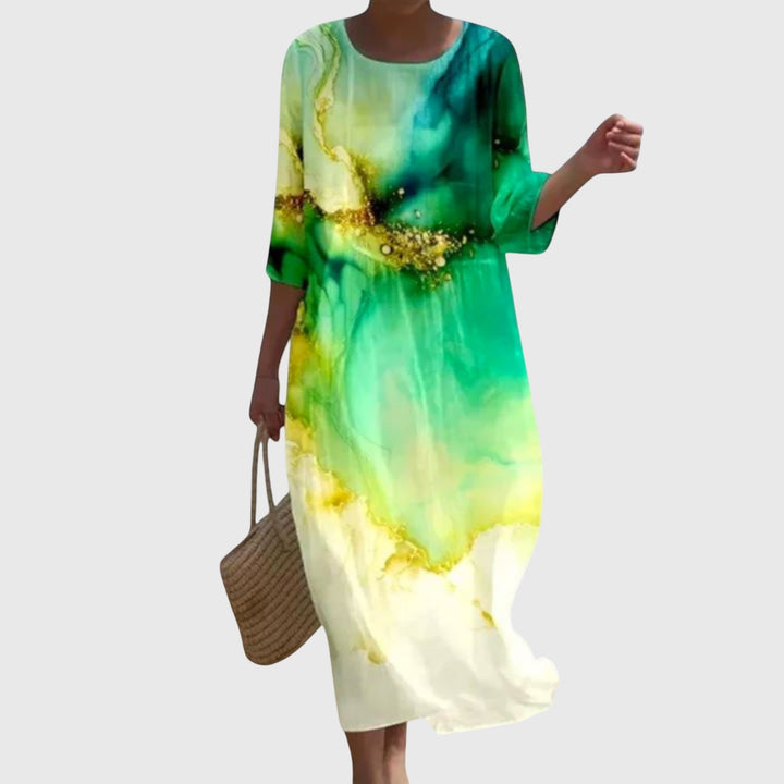 Hayley™ | Abito Maxi Floreale Elegante