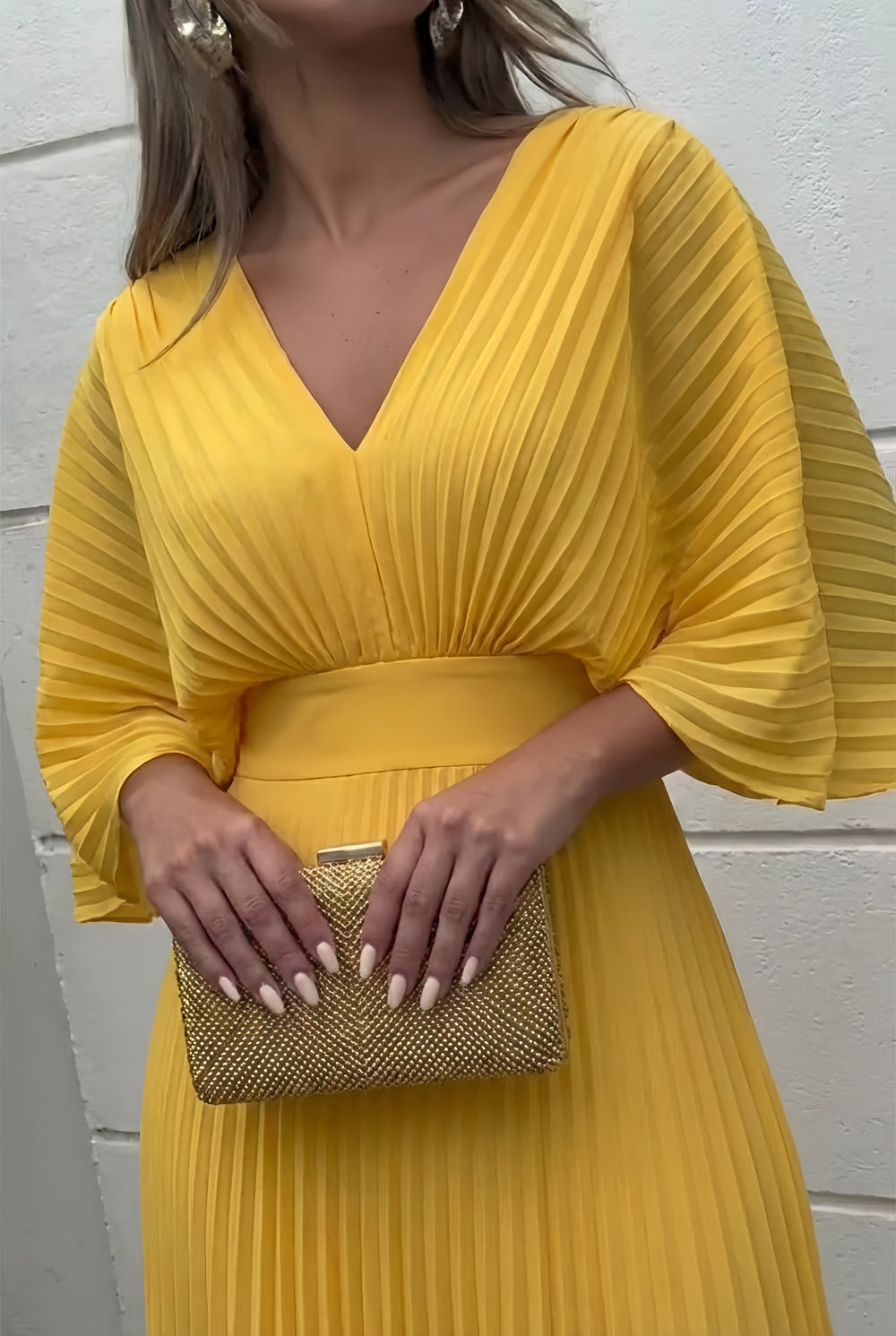 Stephanie™ Abito lungo plissettato elegante