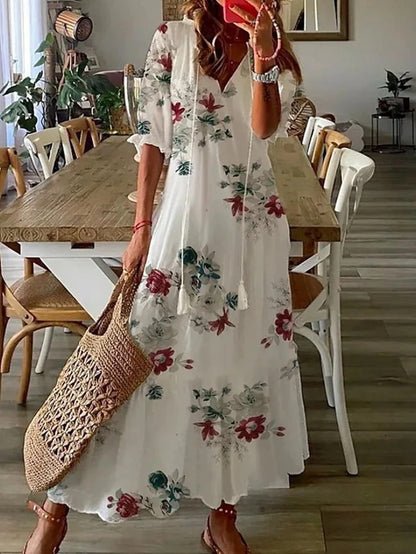 LUNA | ABITO MIDI STILE BOHO SENZA SFORZO