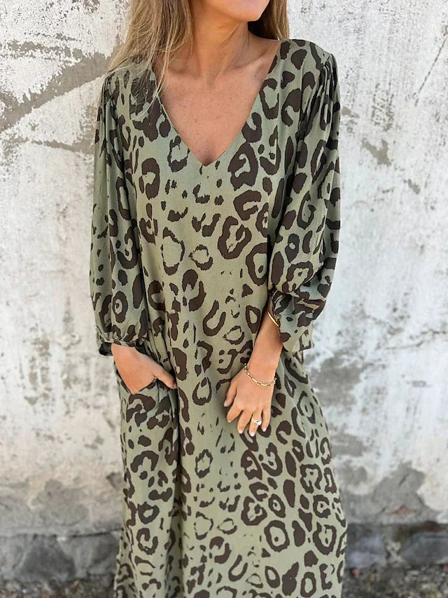 Jessa - Abito Maxi Leopardato